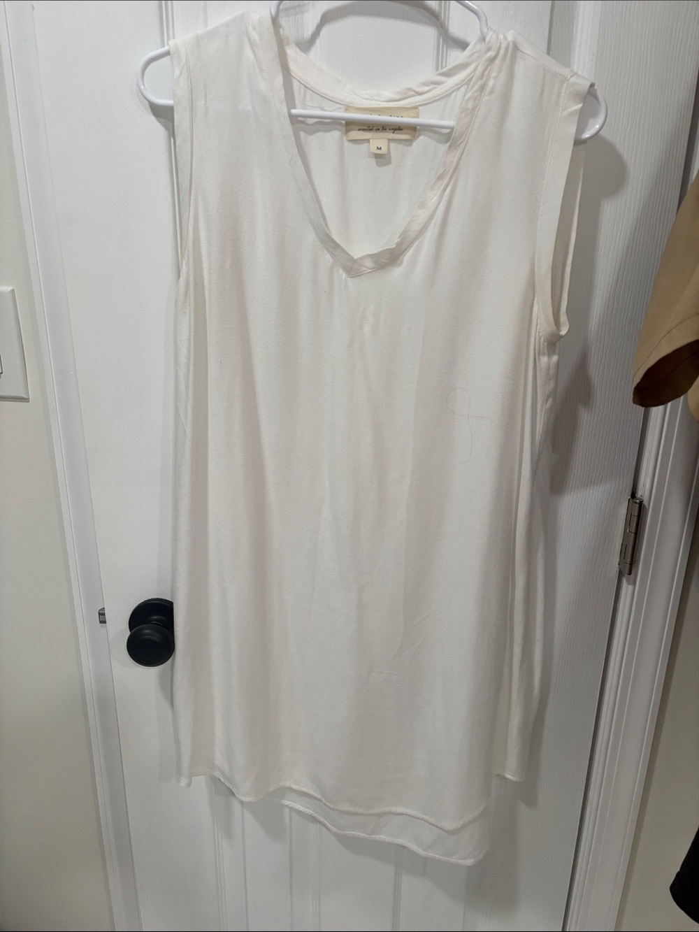 cloth & stone Sleeveless V-Neck Mini Dress - Cream